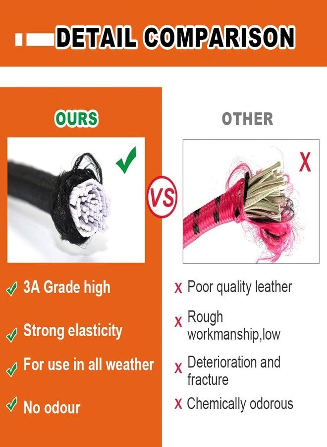 Serplex مجموعة سيربلكس® من 4 حبال مطاطية متينة بطول 24 بوصة، مناسبة للاستخدام الخارجي، مزودة بخطاف مزدوج في الطرفين، حبل مطاطي متعدد الاستخدامات للأمتعة والتخييم والترتيب. - Image 3